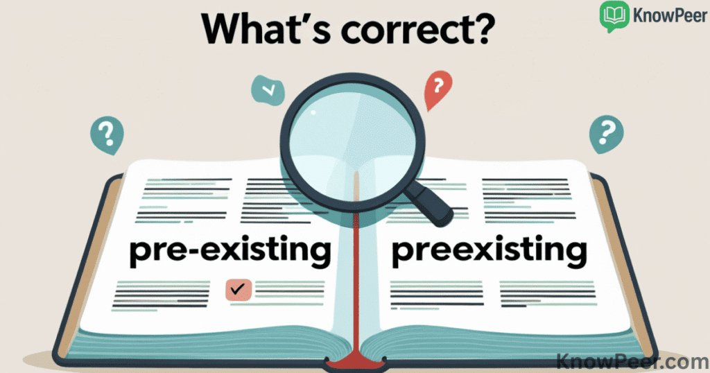Pre-Existing vs Preexisting