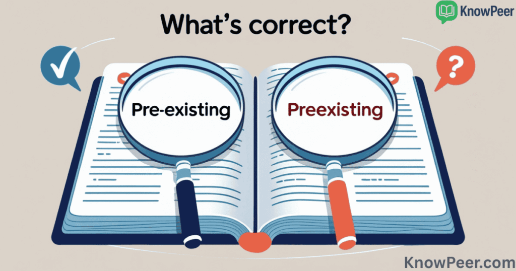 Pre-Existing vs Preexisting