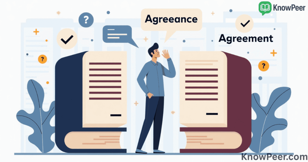 Agreeance vs Agreement