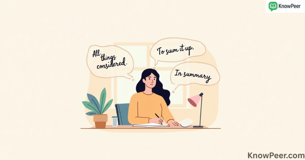 Other Ways to Say In Conclusion
