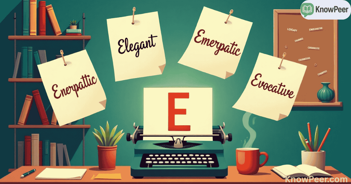 Adjectives That Start With E