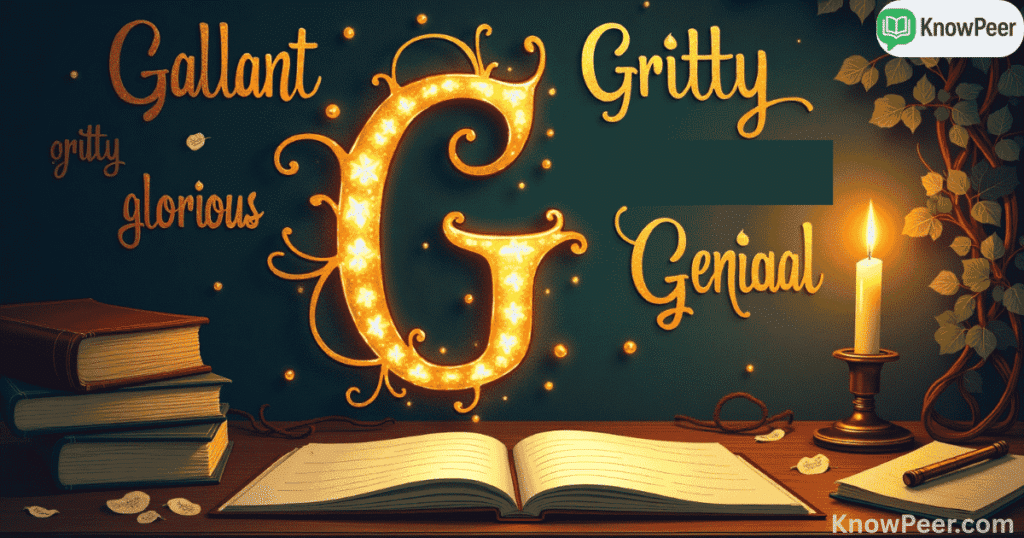 Adjectives That Start With G