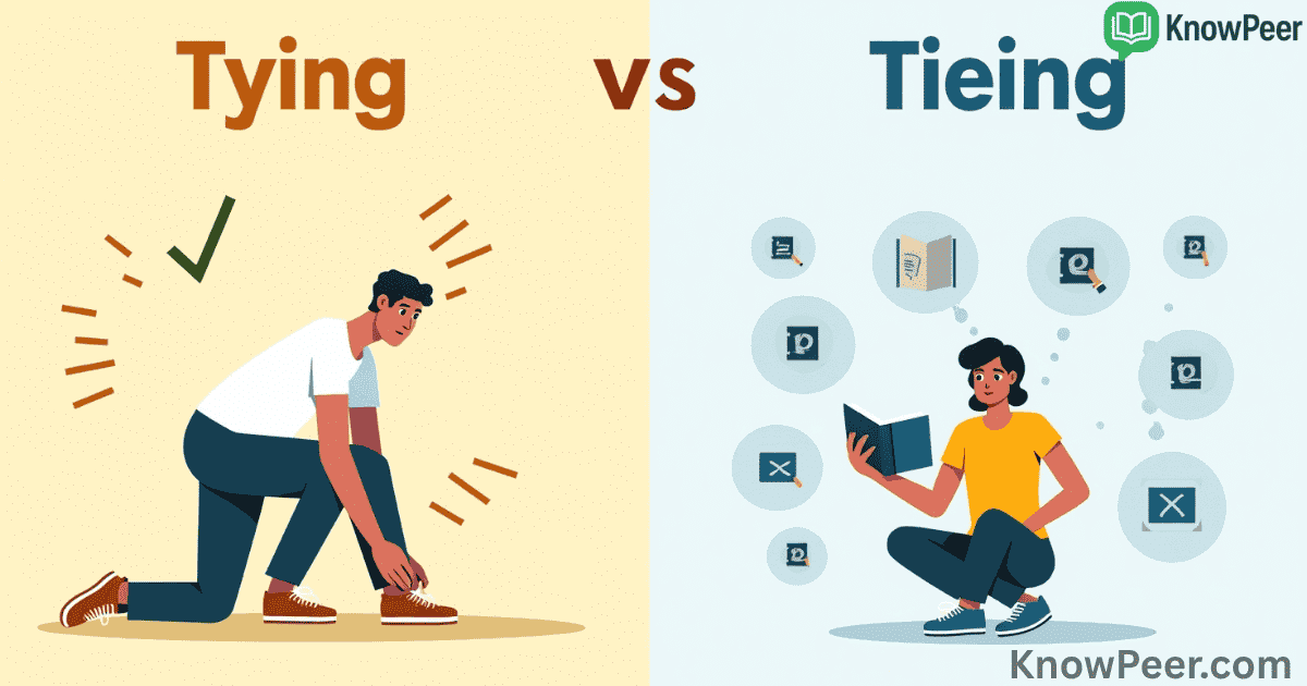 Tying vs Tieing