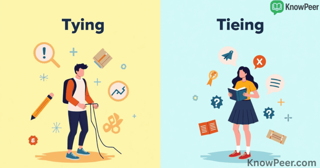 Tying vs Tieing