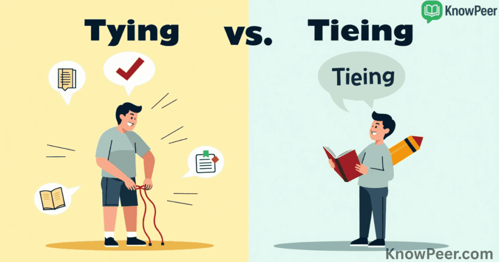 Tying vs Tieing
