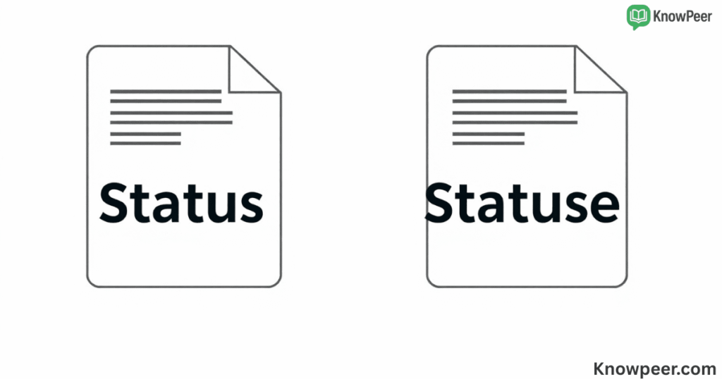 Plural of Status