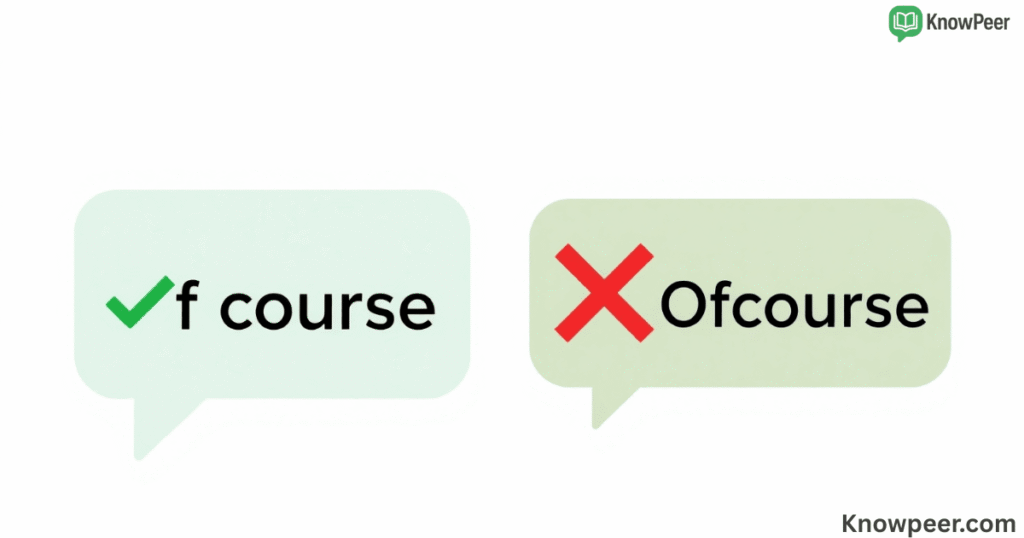 Of Course vs Ofcourse