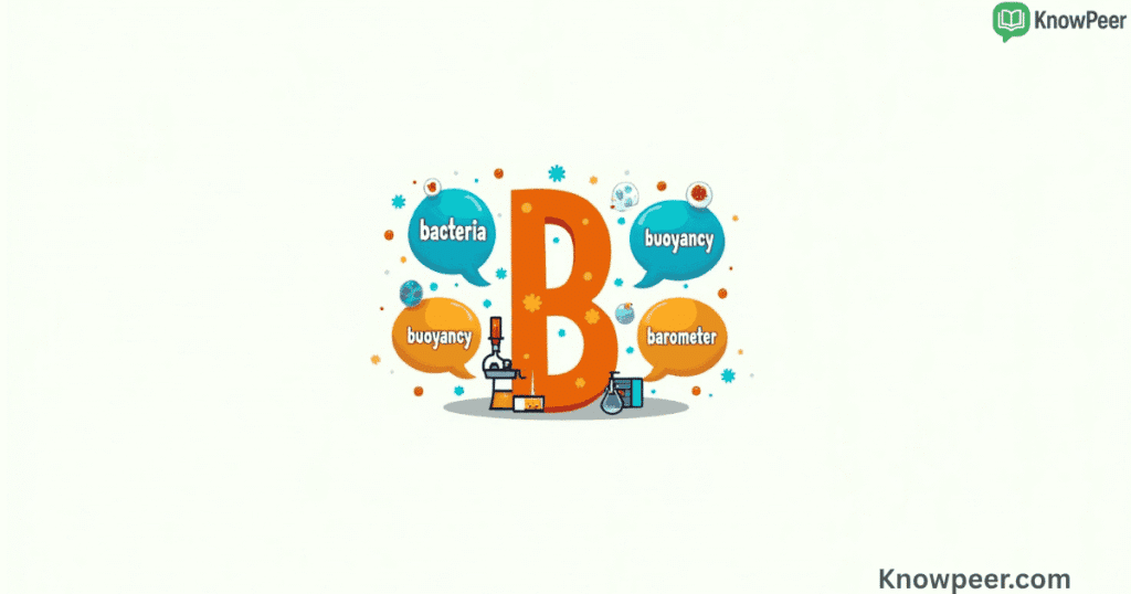 Science Words That Start with B