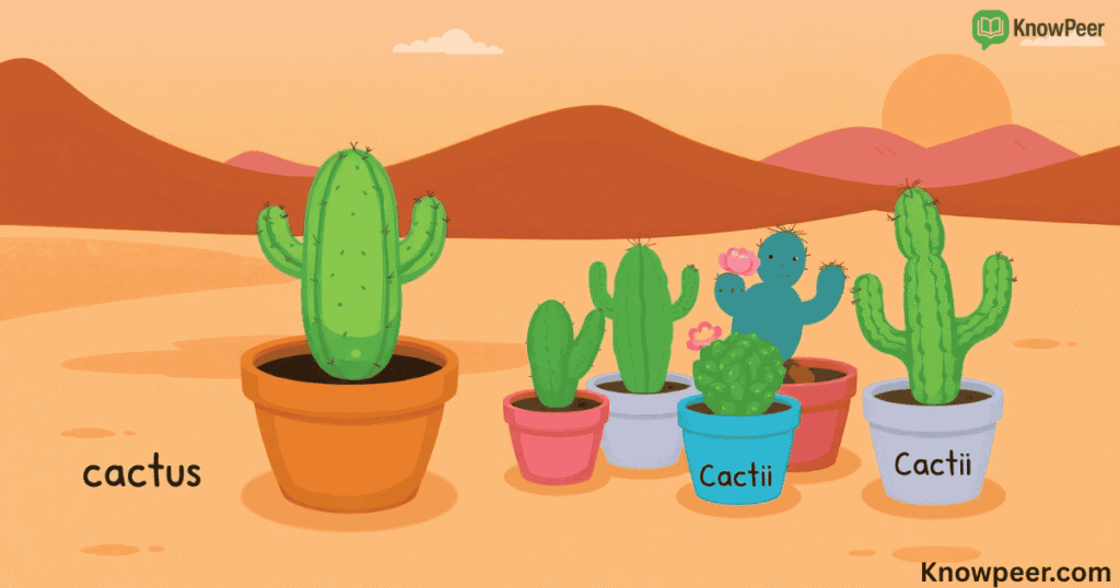 Plural of Cactus