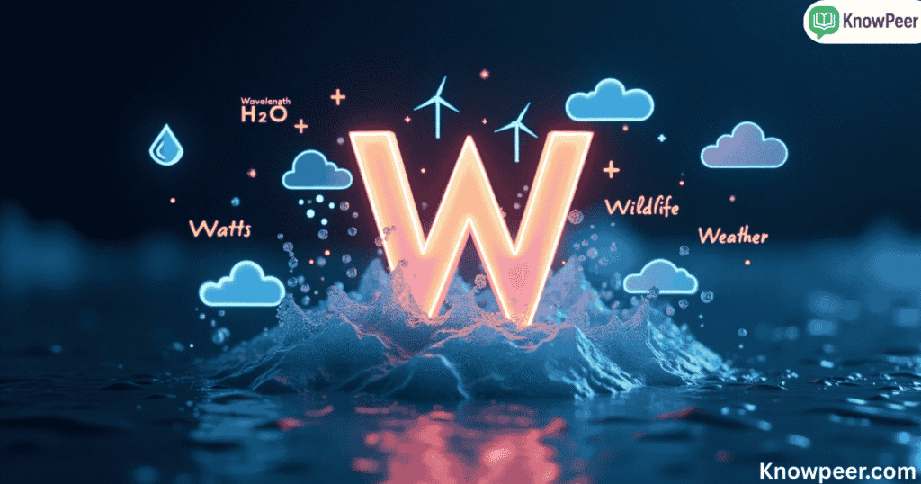 Science Words That Start With W