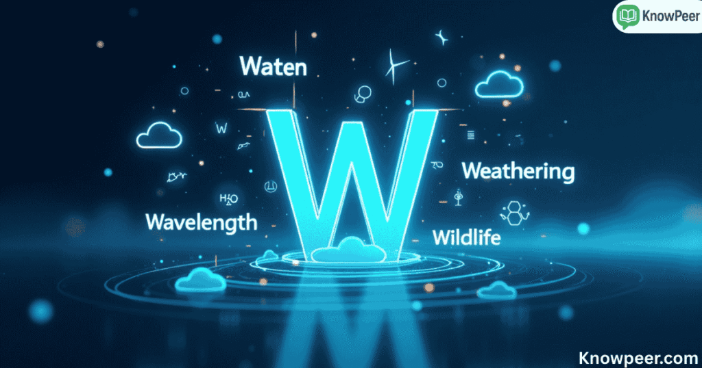 Science Words That Start With W