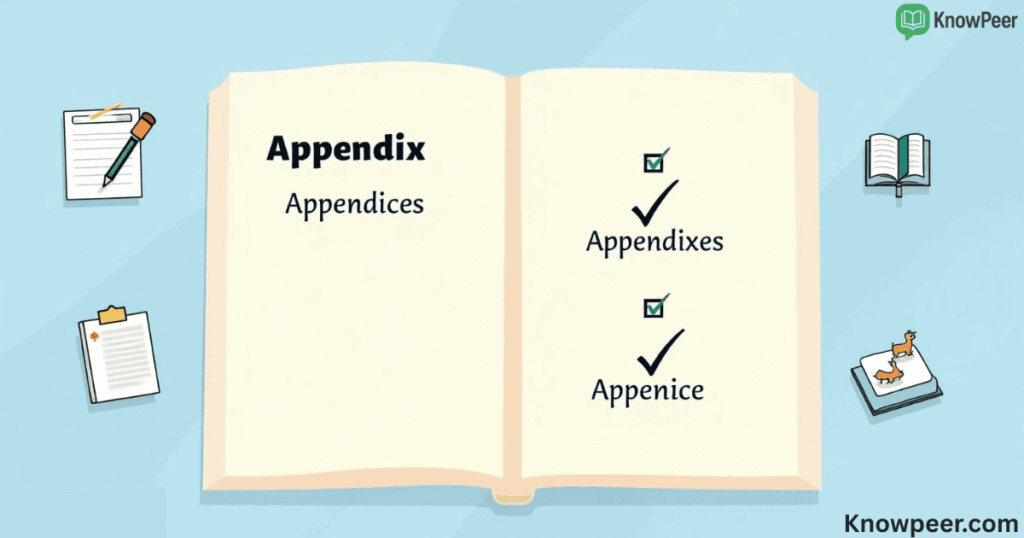 Plural of Appendix