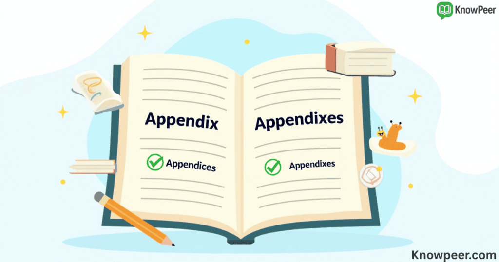 Plural of Appendix