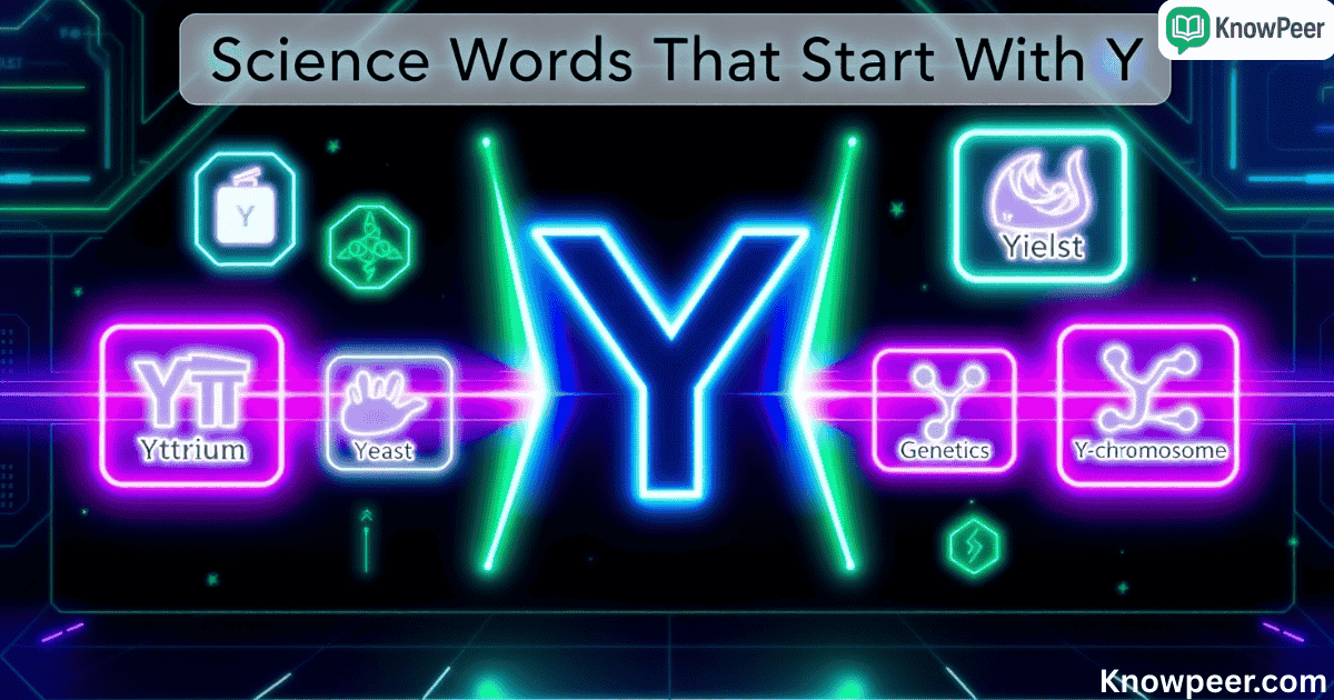 Science Words Starting with Y
