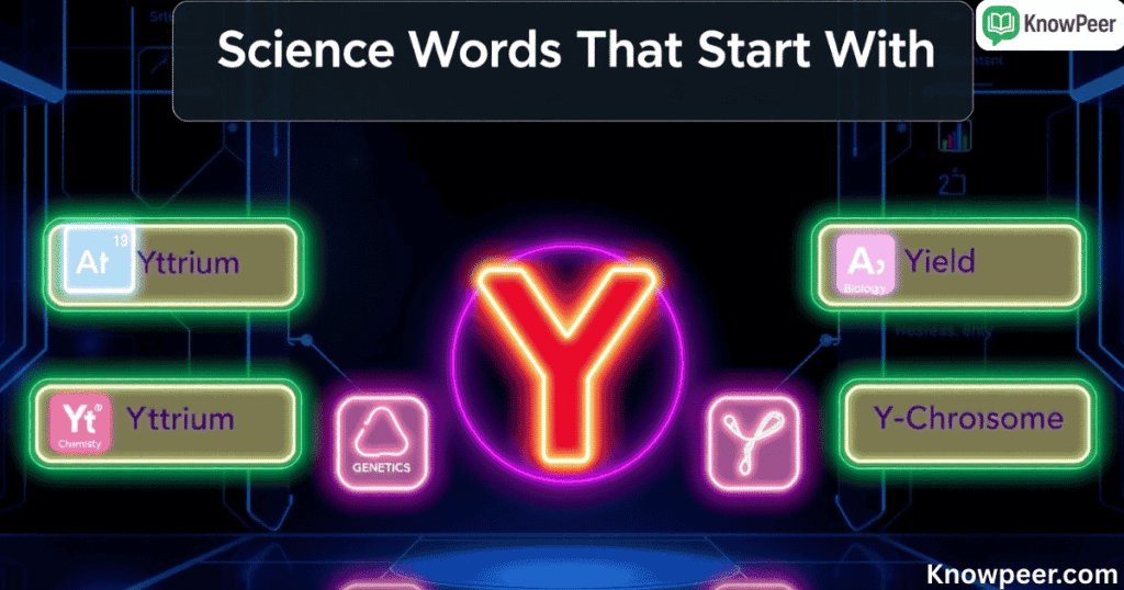 Science Words Starting with Y