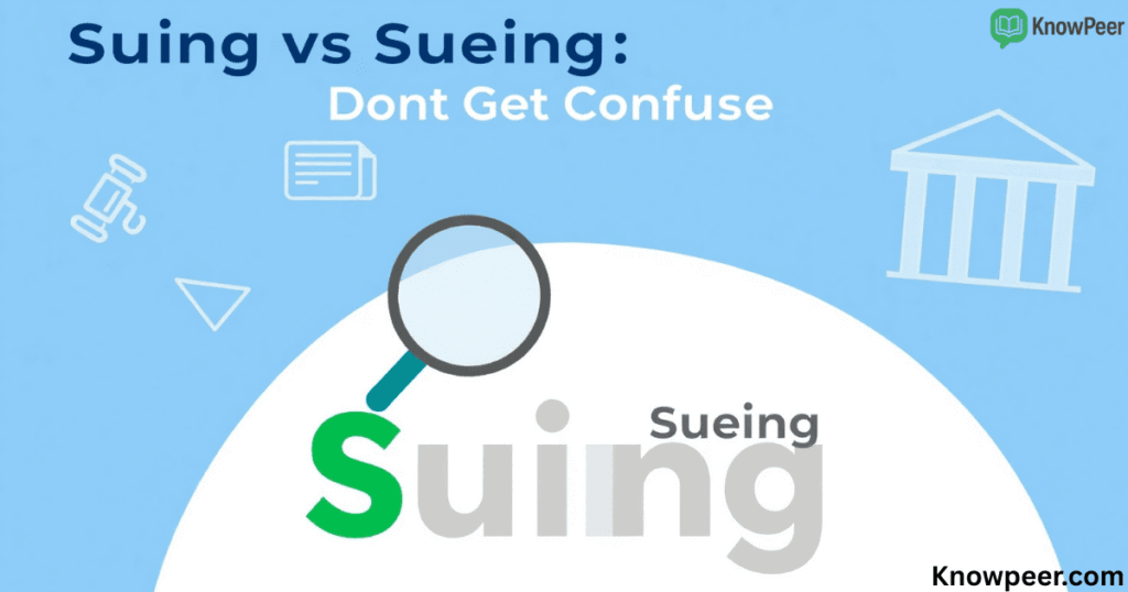 Suing or Sueing Suing or Sueing