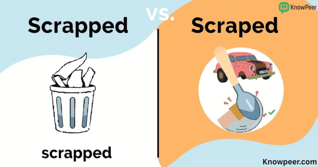 Scrapped vs Scraped