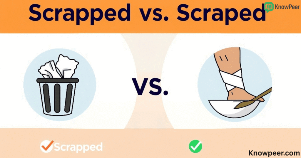 Scrapped vs Scraped