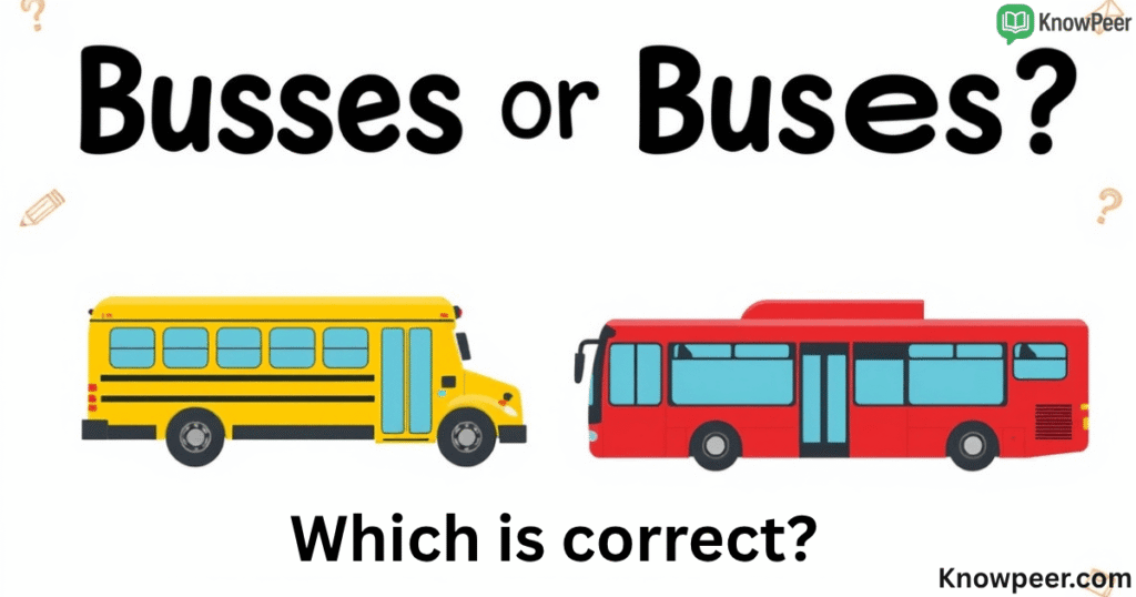 Busses or Buses Busses or Buses
